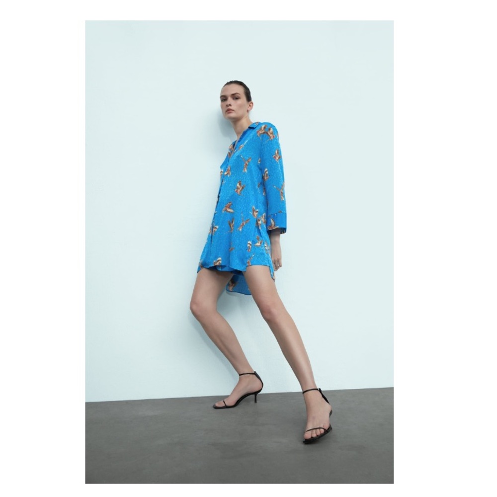 ZARA Long printed shirt , new with tag.